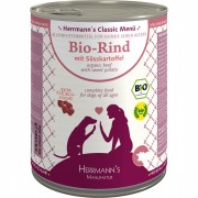 24er-SET Bio Rind mit Süßkartoffeln 800g Hund Nassfutter Herrmann