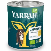 24er-SET Bio Bröckchen mit Huhn 820g Hund Nassfutter Yarrah